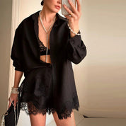 Celia | Dames Strandoverhemdset - Kanten Patchwork, Relaxed Fit 6