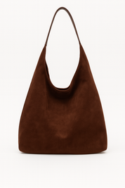 Liva Tote bag in zacht suède met ruim hoofdvak