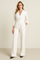 Dames jumpsuit wit elastische taille front view