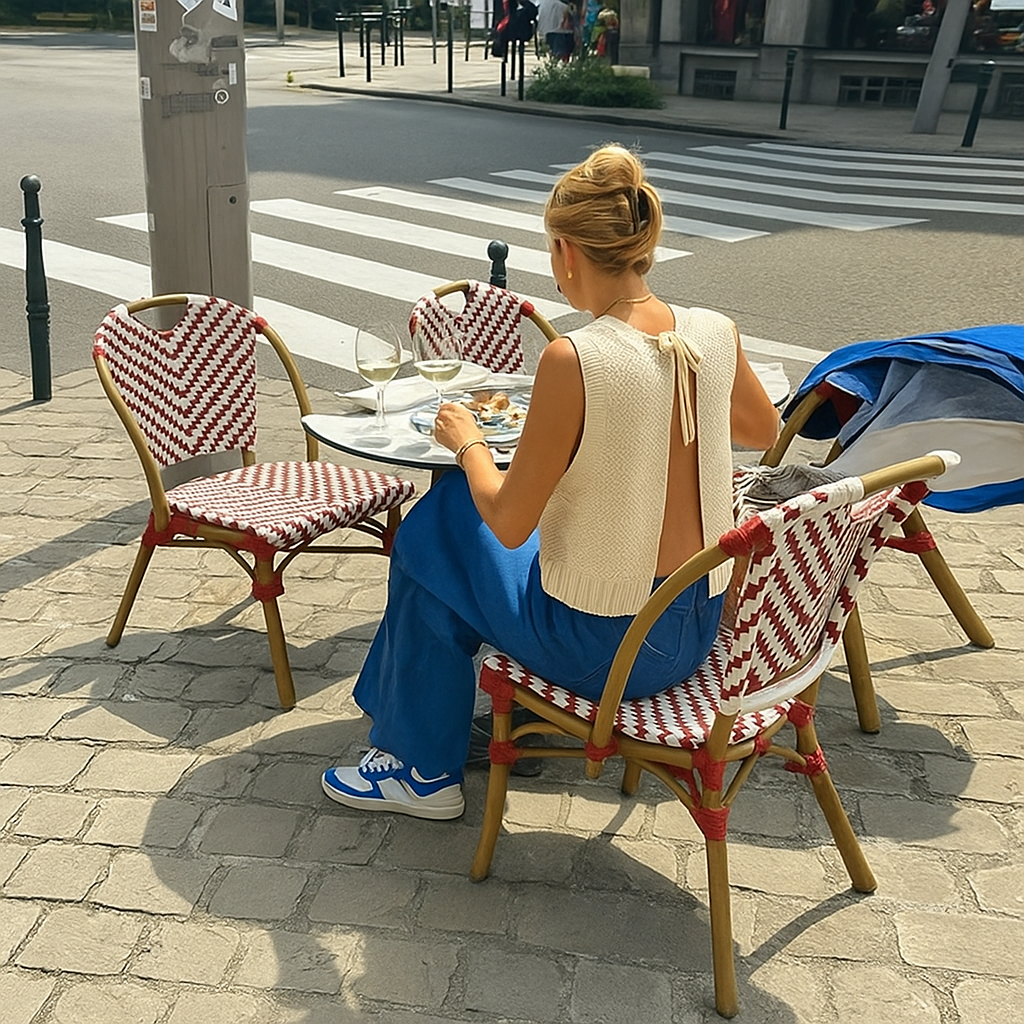 Birdie | Gebreide Top met Open Rug