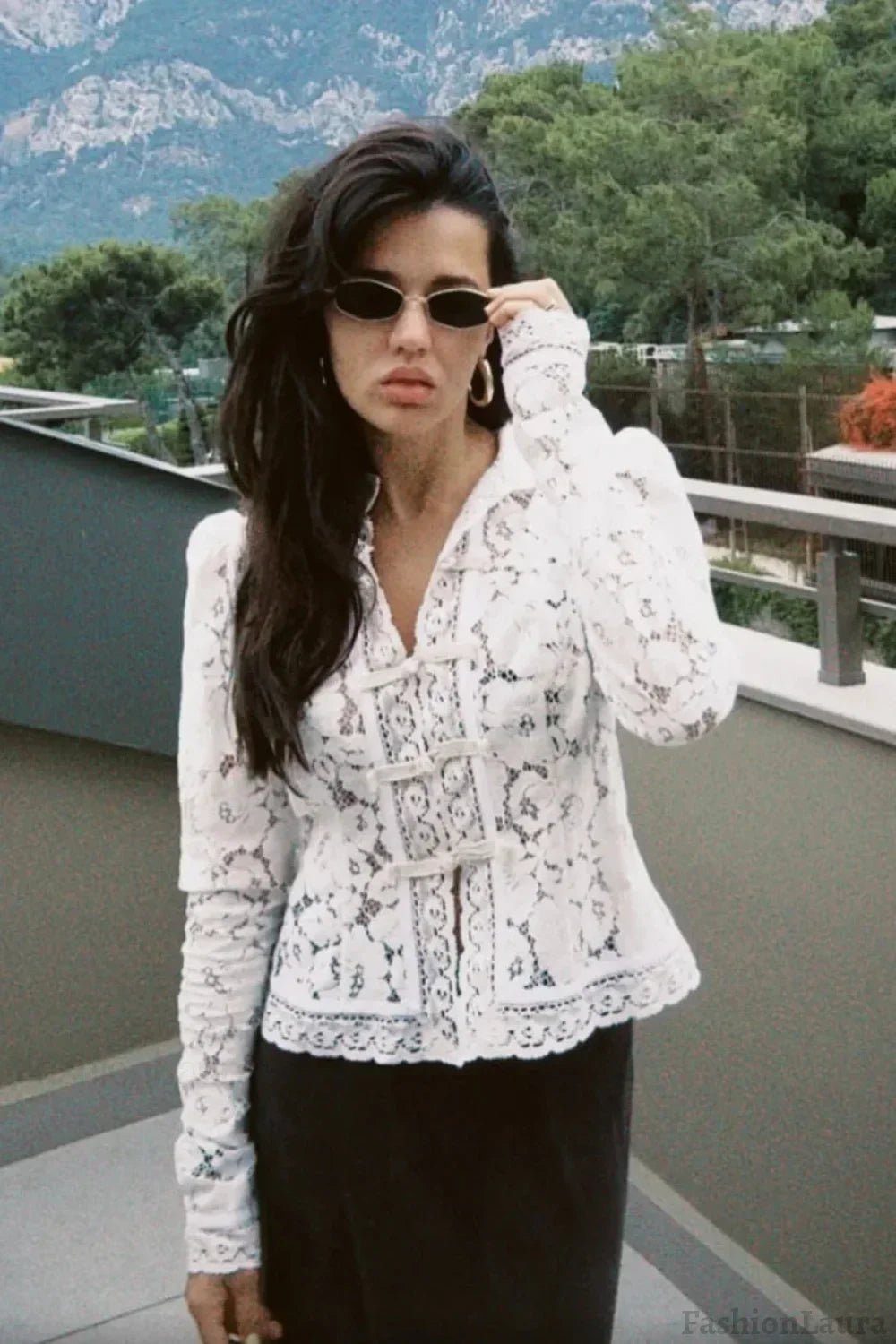 Cleo | Dames Kanten Blouse - Ademend en Elegant 4