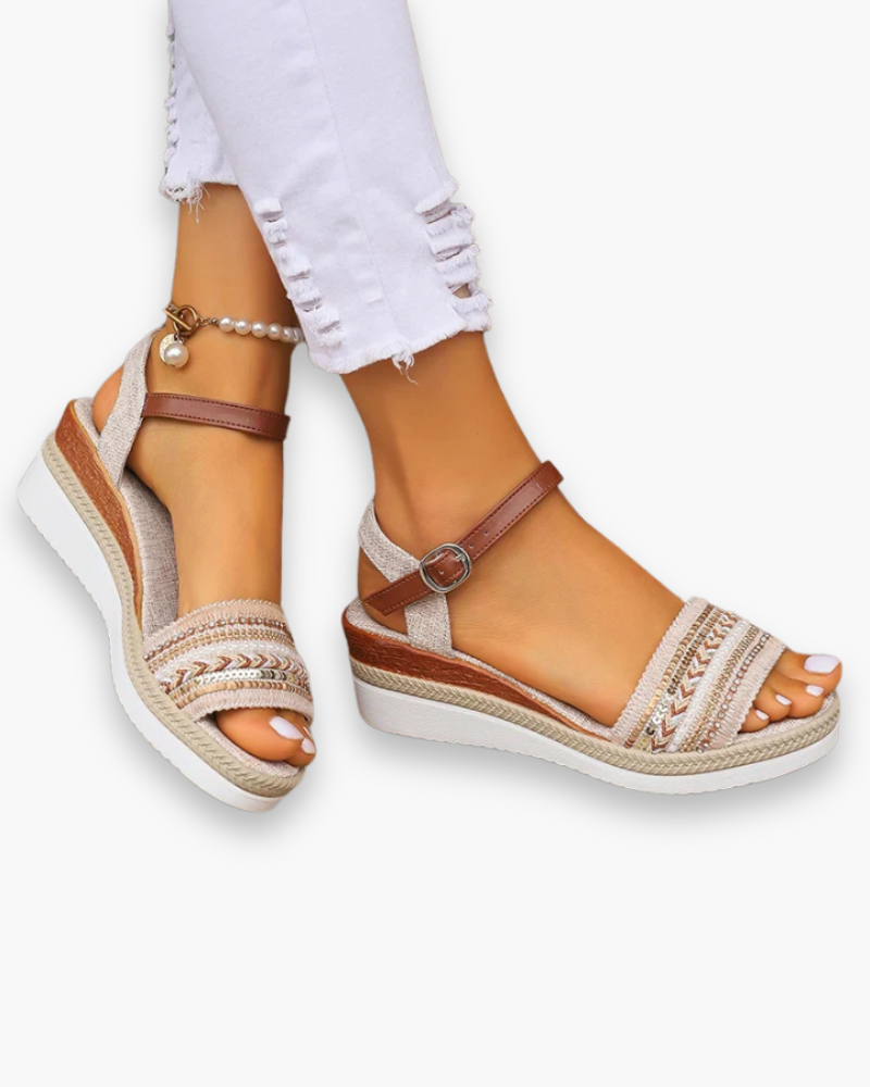 Sofia verstelbare zomersandalen met bandjes in grote maten voor dames