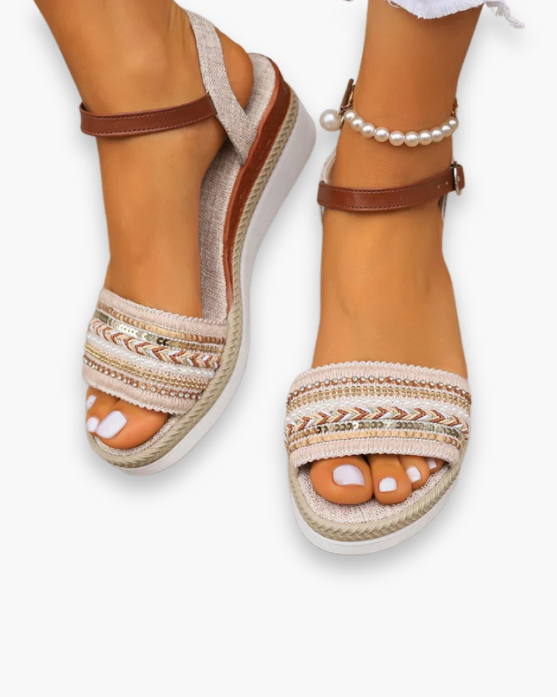 Sofia verstelbare zomersandalen met bandjes in grote maten voor dames