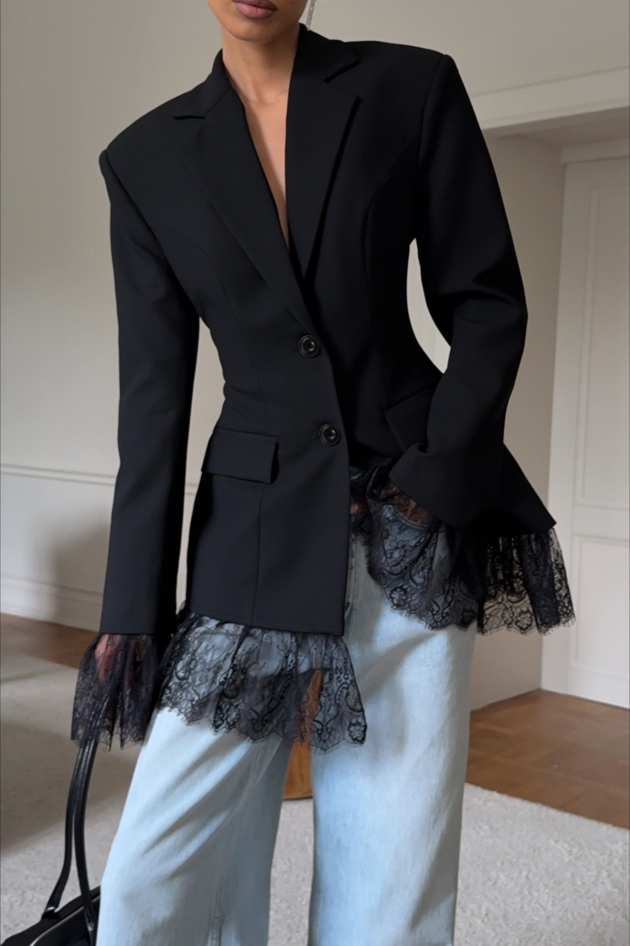 Cora | Dames Blazer - Lichtgewicht Kantmix, Slim-Fit Design 7