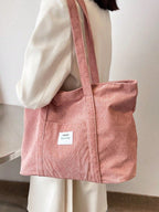 Cora | Grote Tote Tas voor Vrouwen - Zachte Corduroy, Ruim Ontwerp 11