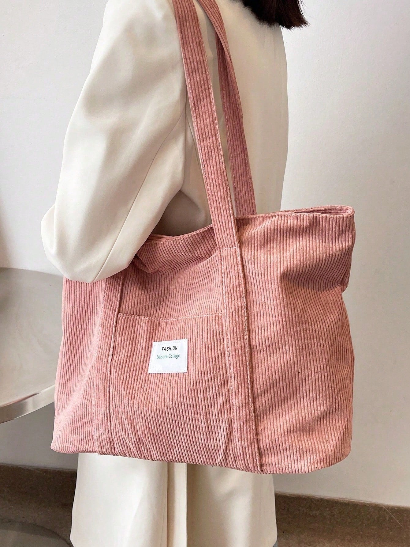 Cora | Grote Tote Tas voor Vrouwen - Zachte Corduroy, Ruim Ontwerp 11