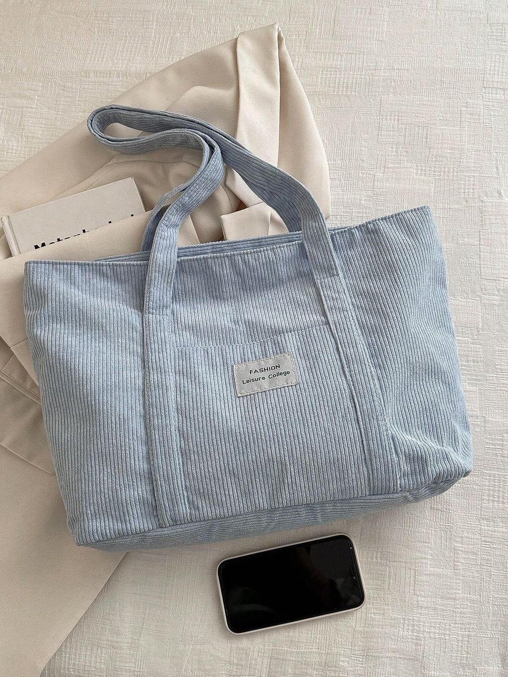 Cora | Grote Tote Tas voor Vrouwen - Zachte Corduroy, Ruim Ontwerp 5