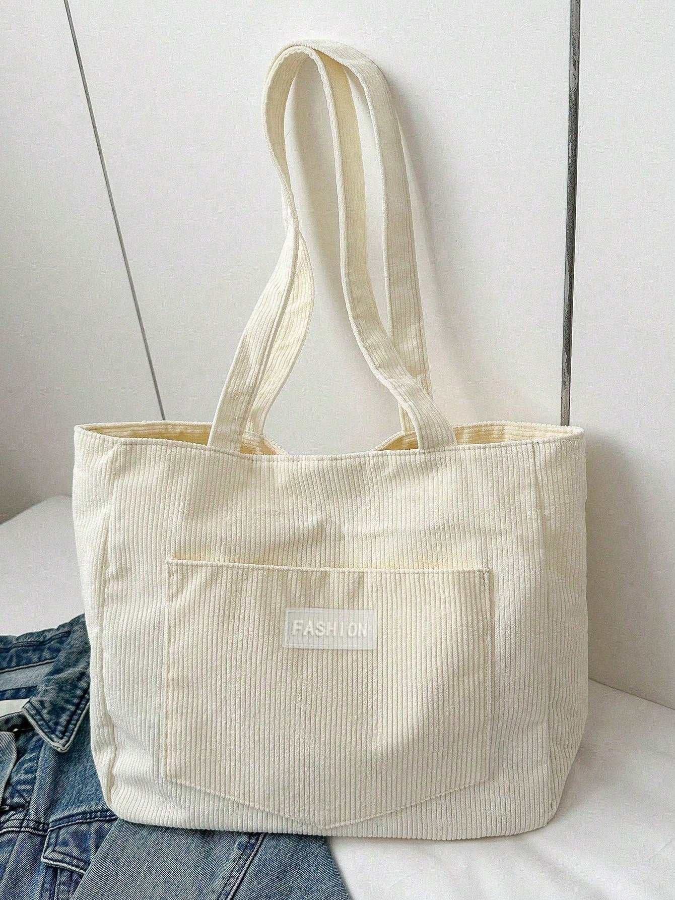 Cora | Grote Tote Tas voor Vrouwen - Zachte Corduroy, Ruim Ontwerp 8