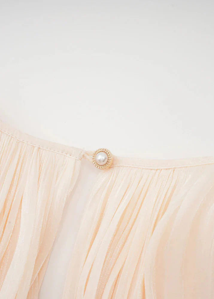 Blouse met striknek en synthetisch satijnachtig mengsel voor dames