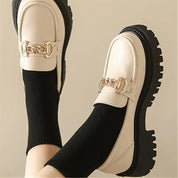 Daisy | Dames Zwarte Chunky Loafers - Luxe Design met Kettingdetail 5
