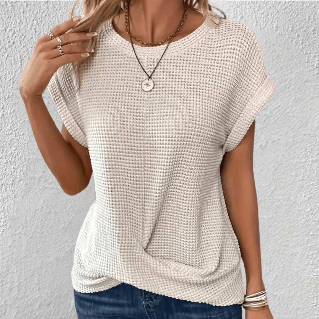 Dames Gebreide Top met Wafelstructuur | Blouse Dames Amber 4