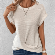 Dames Gebreide Top met Wafelstructuur | Blouse Dames Amber 4