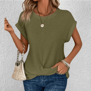 Dames Gebreide Top met Wafelstructuur | Blouse Dames Amber 9