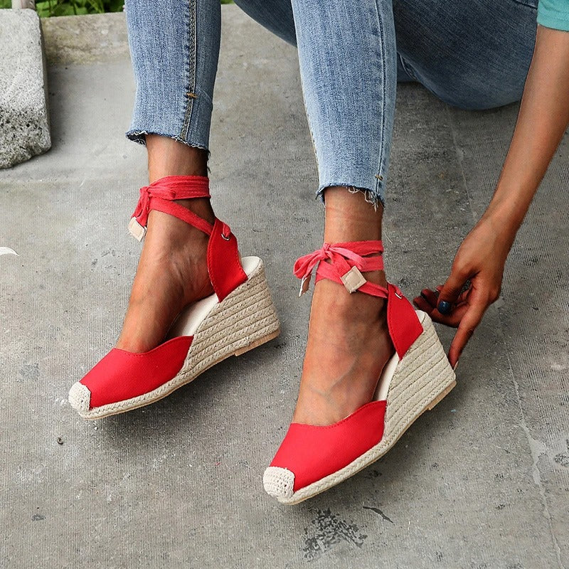 Lina | Dames Sandalen met Hak - Hoogwaardige Comfort en Chic Striksluiting 2