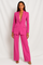 Dames pak roze fluweel front view