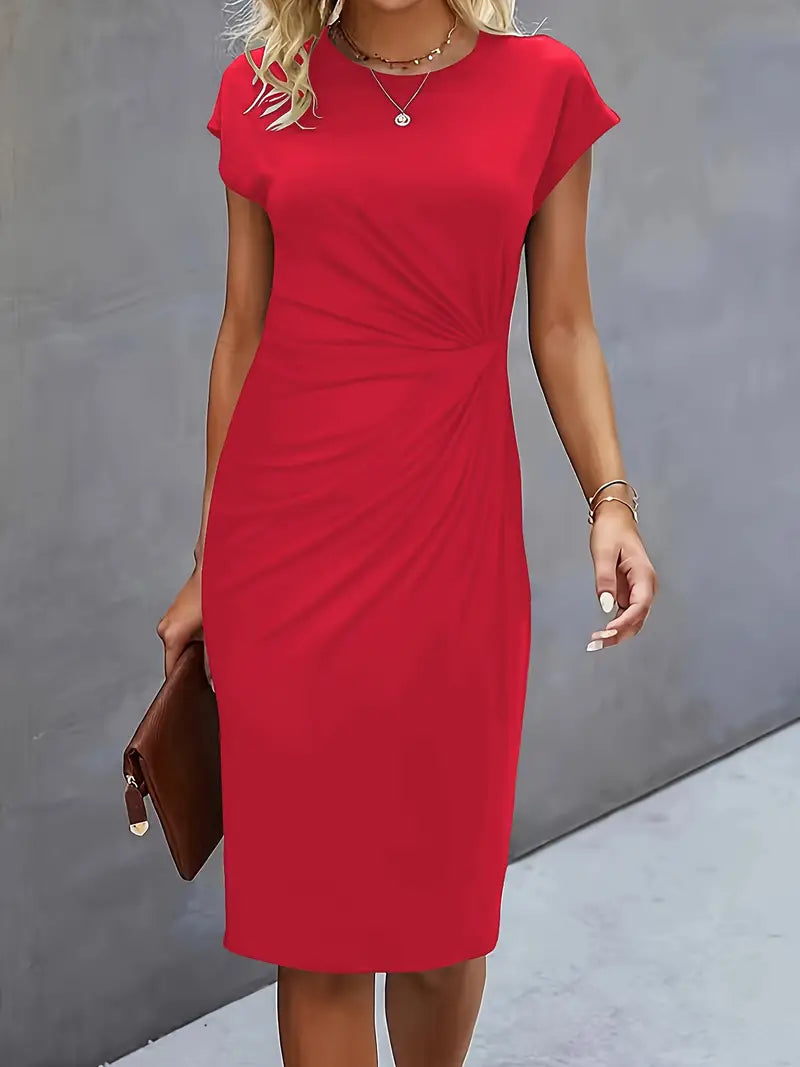 Yara Midi-jurk met flatterend silhouet voor dames