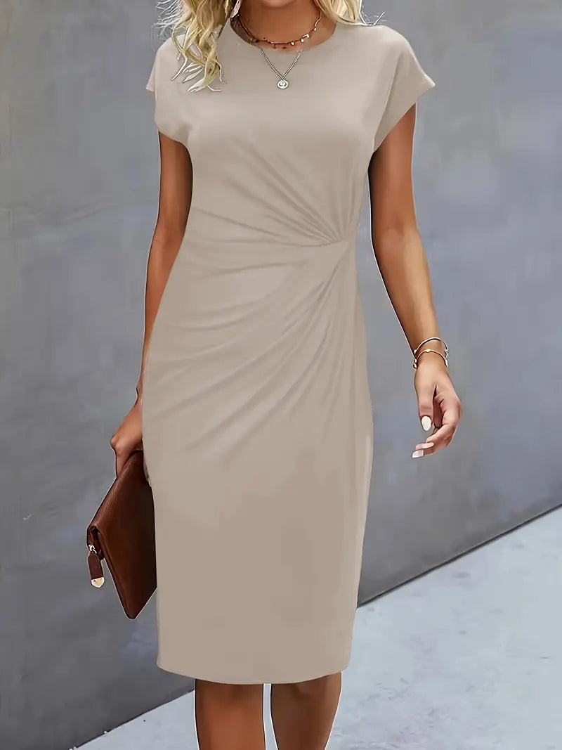 Yara Midi-jurk met flatterend silhouet voor dames
