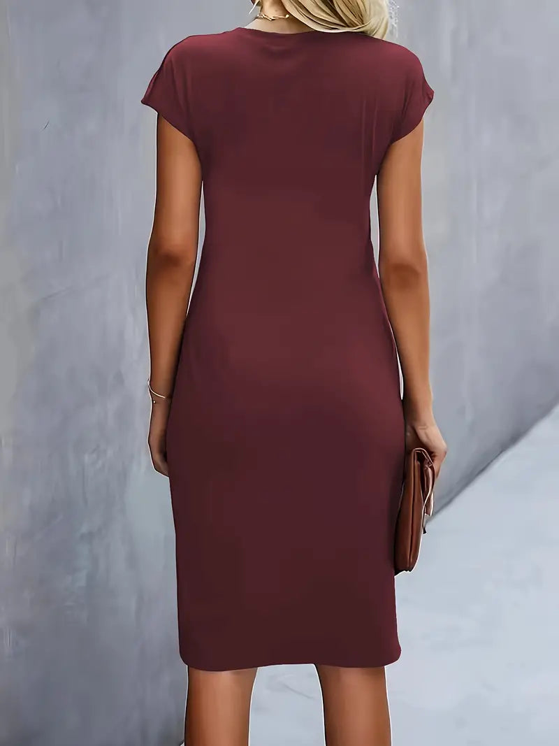 Yara Midi-jurk met flatterend silhouet voor dames