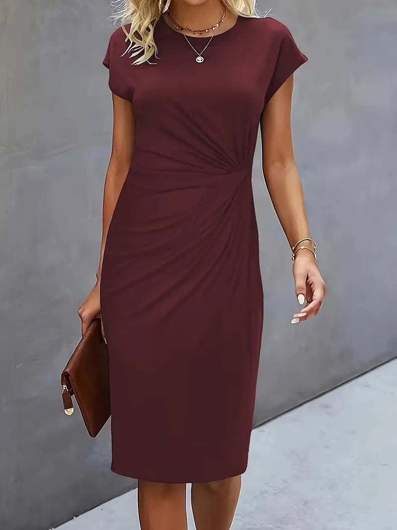 Yara Midi-jurk met flatterend silhouet voor dames