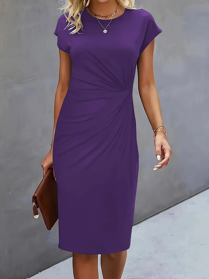 Yara Midi-jurk met flatterend silhouet voor dames