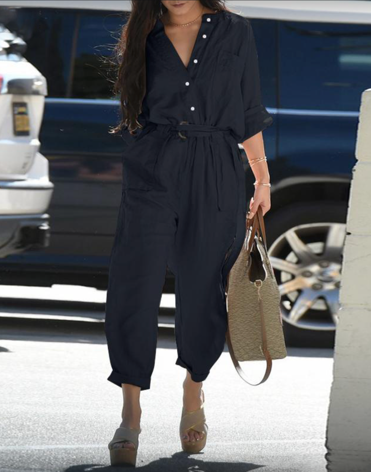 Elke | Stijlvolle Casual Jumpsuit voor Dames met Strik en Zakken2