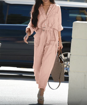 Elke | Stijlvolle Casual Jumpsuit voor Dames met Strik en Zakken3
