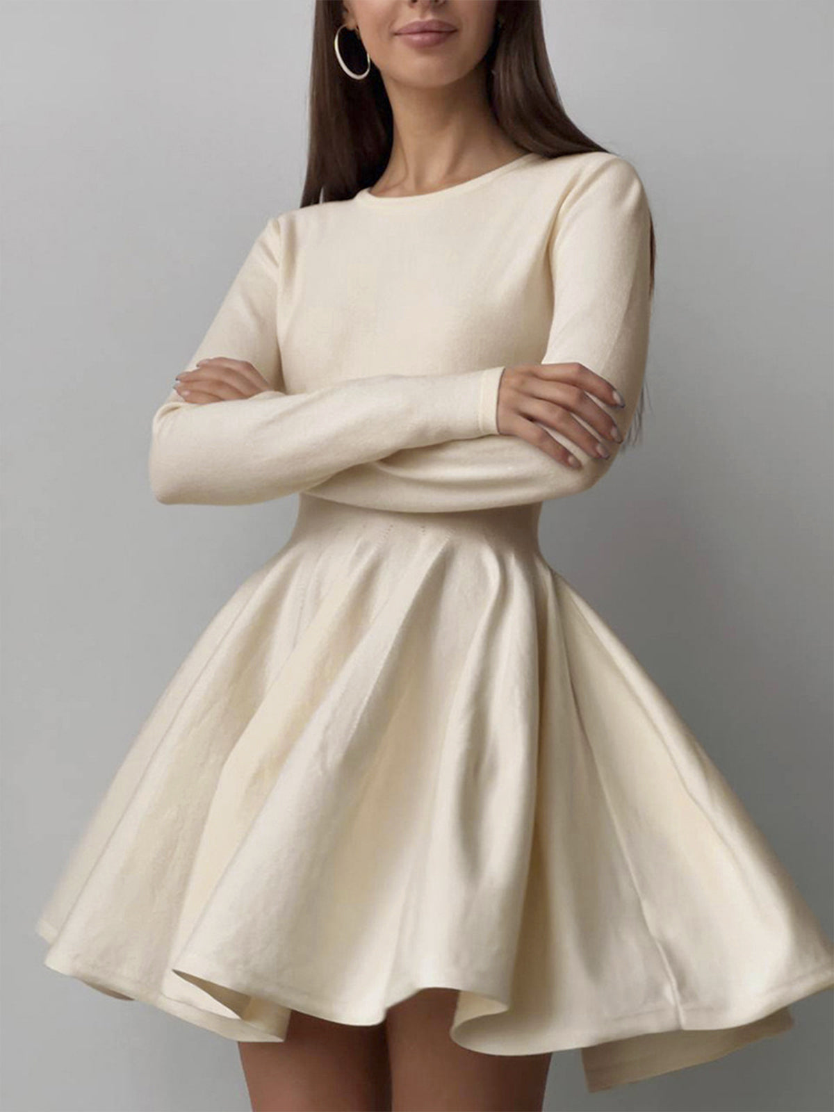 Evelyn | Dames Korte Jurk - Luxe Gebreid met Hoge Stretch 0