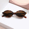 Sunglasses, retro oval frame, tortoiseshell pattern, front view