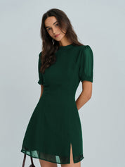 Gina | Dames Jurk - Chiffon Mini-jurk met Transparante Details 0
