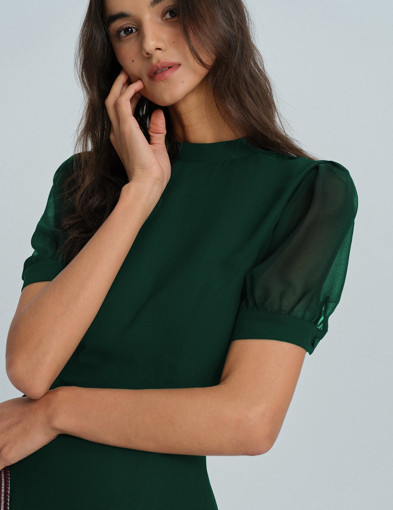 Gina | Dames Jurk - Chiffon Mini-jurk met Transparante Details 1