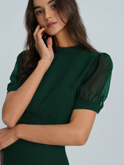 Gina | Dames Jurk - Chiffon Mini-jurk met Transparante Details 1