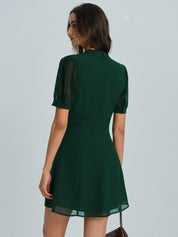 Gina | Dames Jurk - Chiffon Mini-jurk met Transparante Details 3