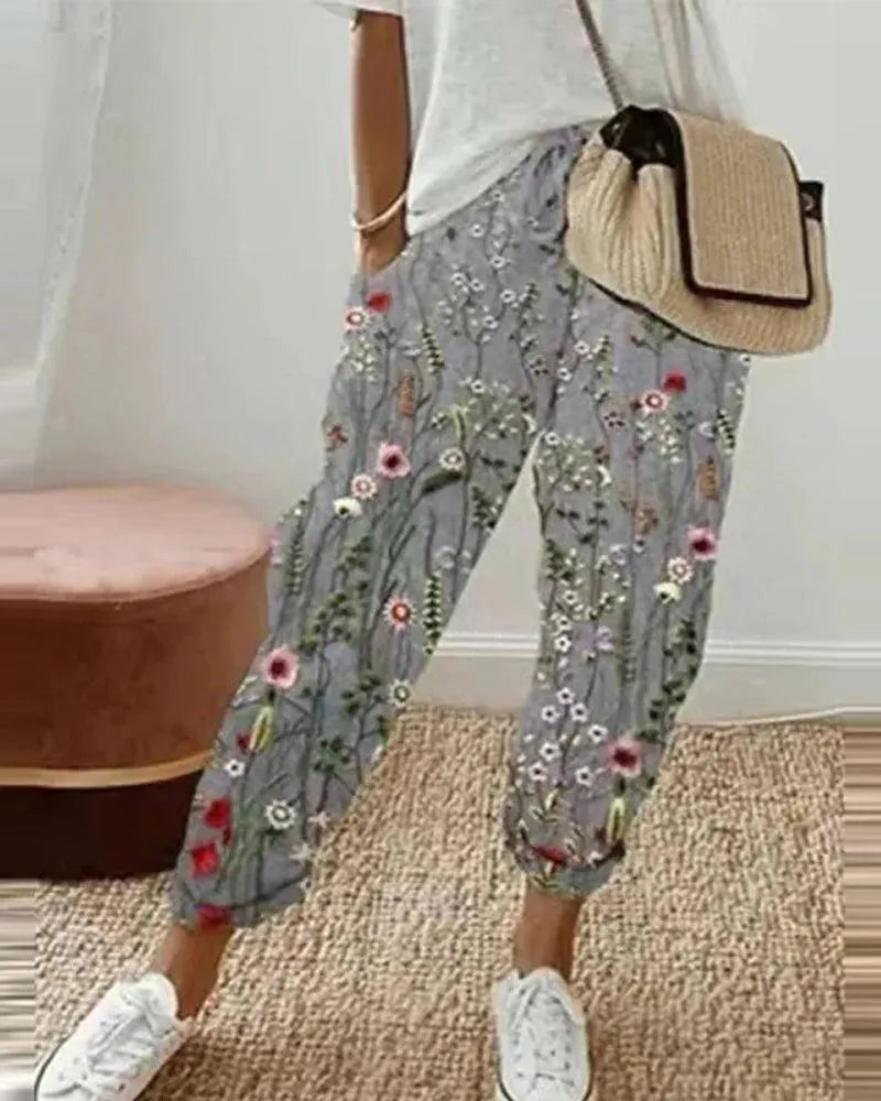 Groene Damesbroek | Katoen-Linnen Casual Comfort 1