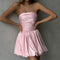 Hilda | Dames Off-Shoulder Jurk - Elegante Roze Zomerjurk 0