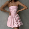 Hilda | Dames Off-Shoulder Jurk - Elegante Roze Zomerjurk 0