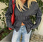 Blouse with ruched detailing and puff sleeves, front view