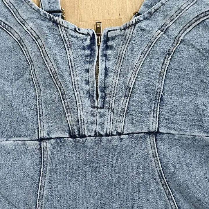 Kira | Dames Jeansjurk - Verstelbare Bandjes, Tijdloos Design 4