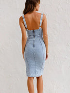 Kira | Dames Jeansjurk - Verstelbare Bandjes, Tijdloos Design 5