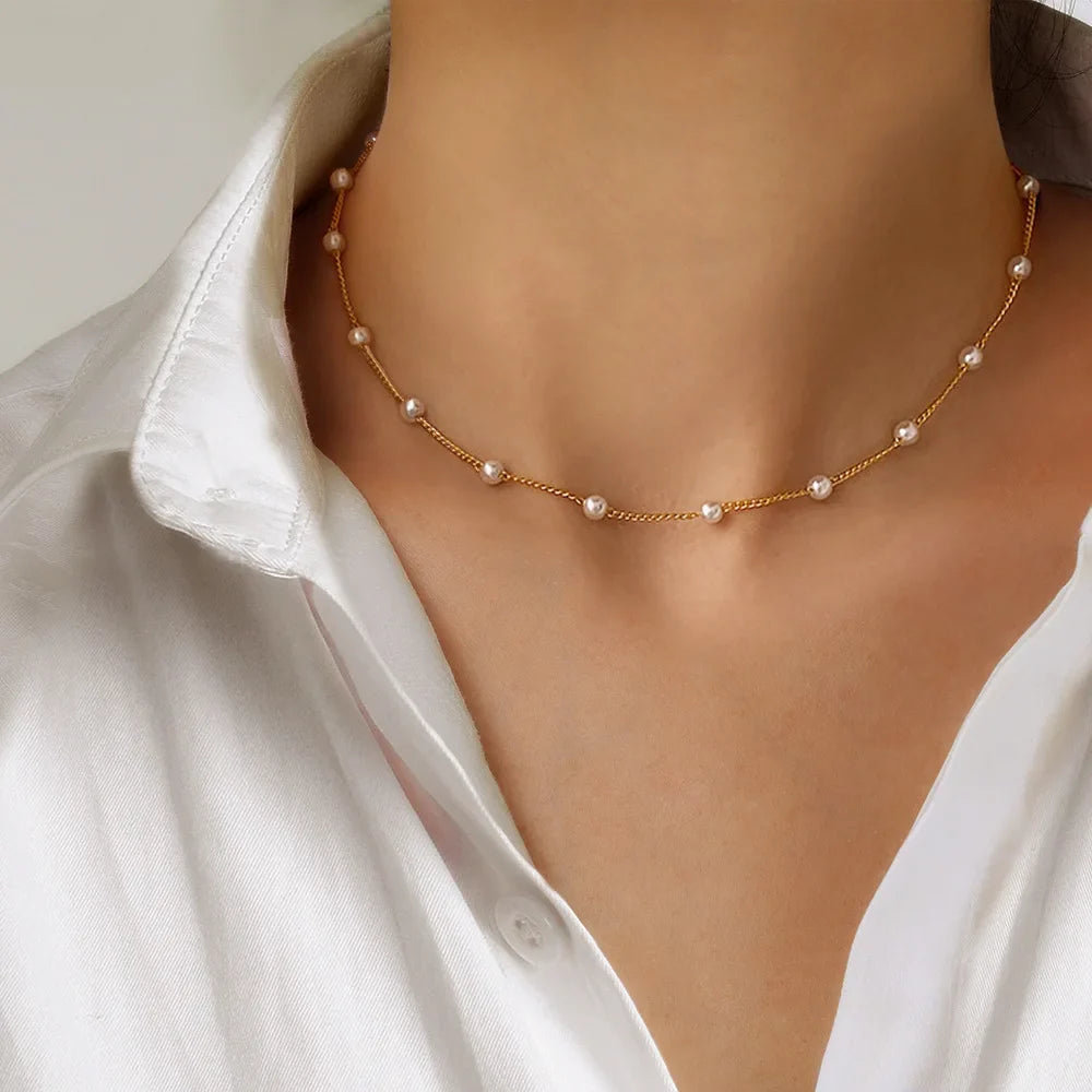 Kira | Dames Kralen Choker Ketting - Tijdloos en Elegant Hart Design 0