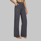 Broek dames donkergrijs comfort fit zijprofiel