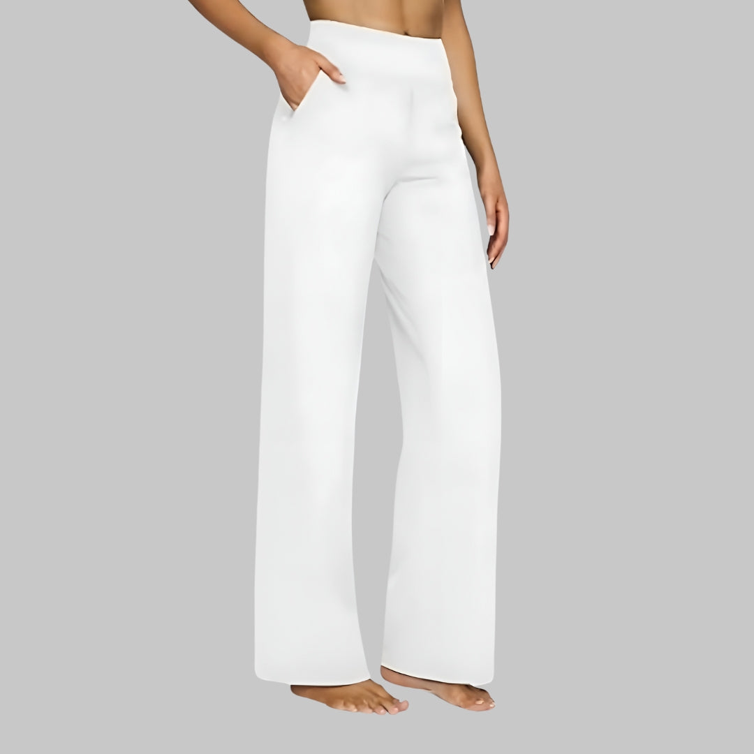 Broek dames wit comfort fit zijkant