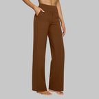Broek dames bruin comfort fit zijprofiel