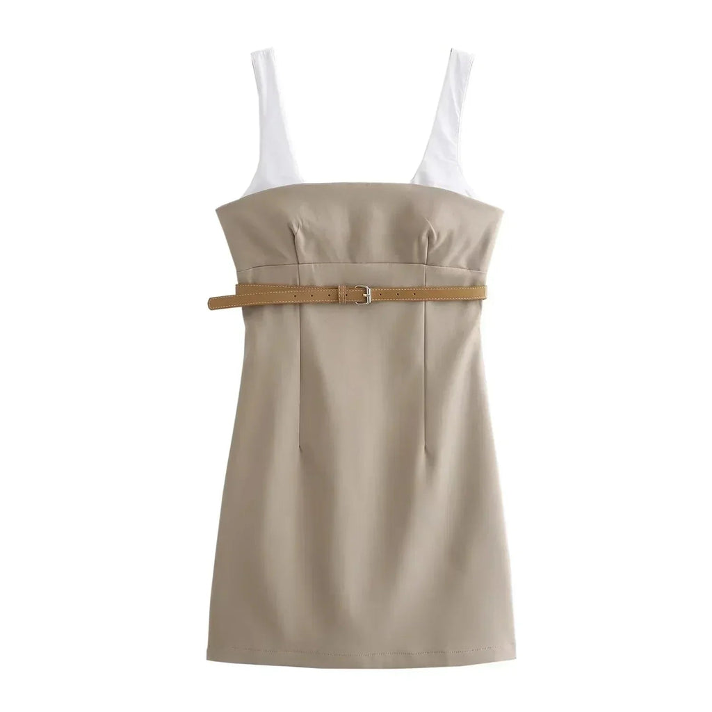 Lana | Dames Jurk - Comfortabele Mini Jurk met Taille Riem, Veelzijdig Ontwerp 0