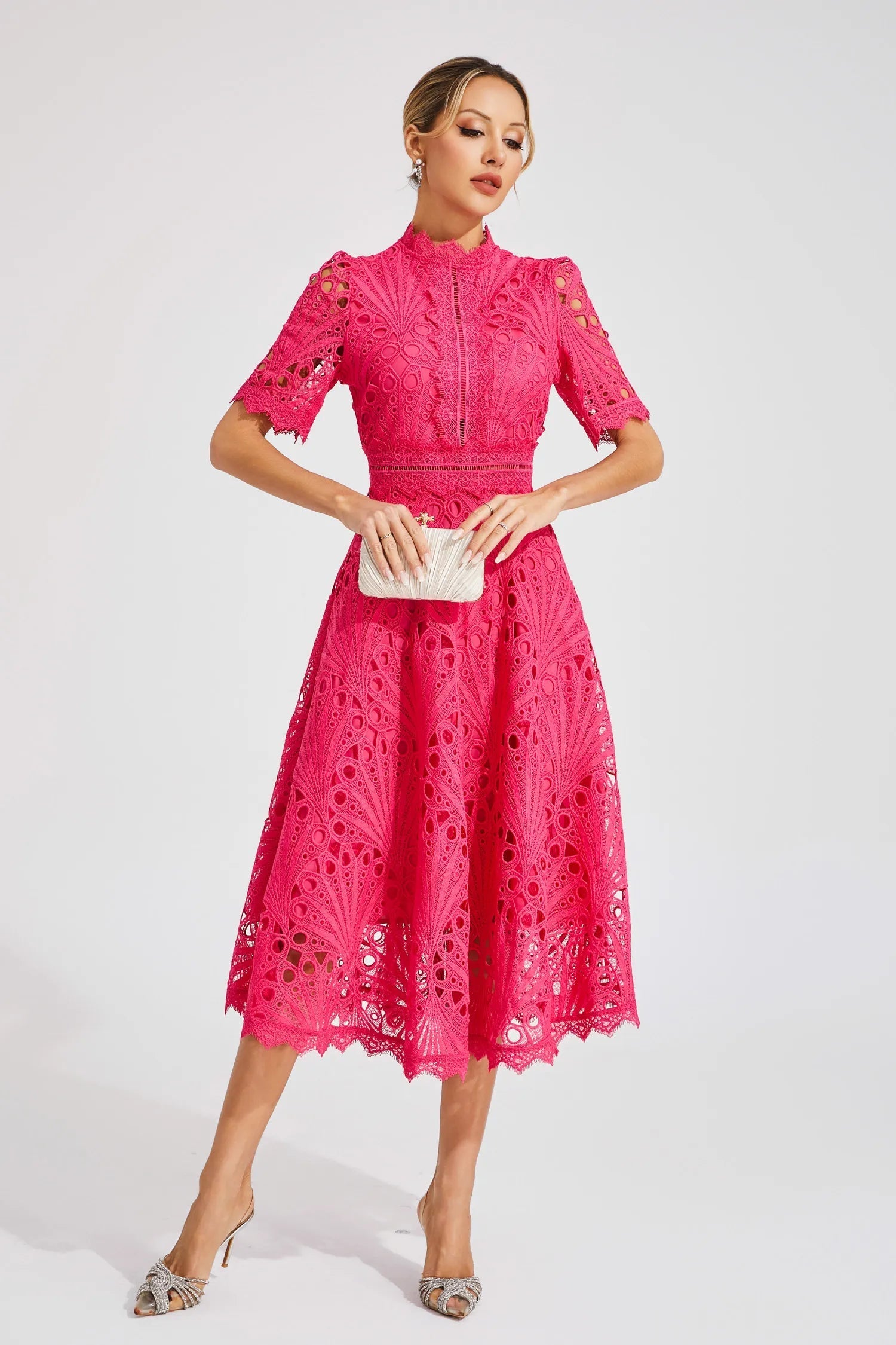 Lina | Dames Midi-jurk - Delicaat Kant, Elegant en Flatterend 2