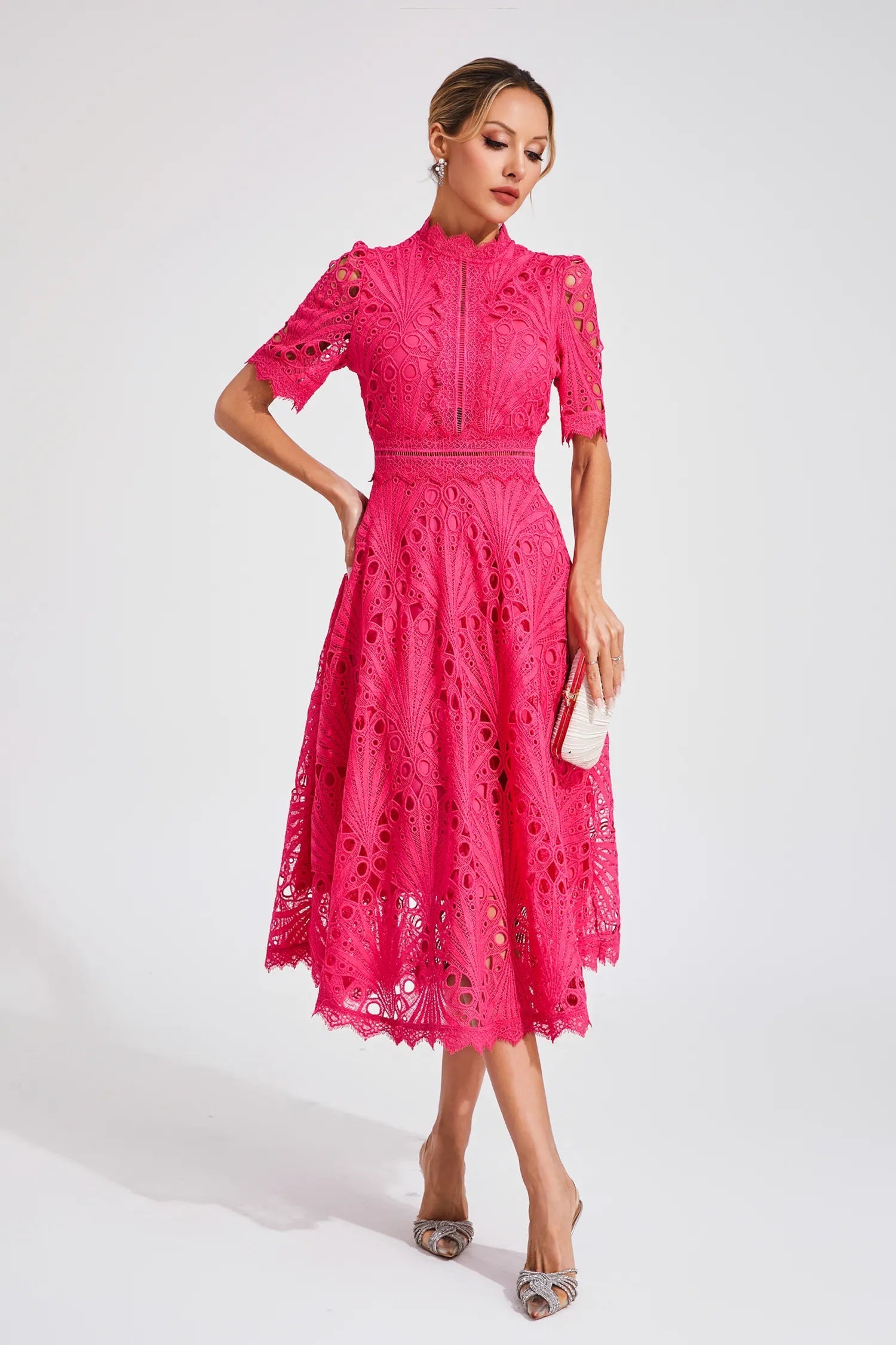 Lina | Dames Midi-jurk - Delicaat Kant, Elegant en Flatterend 3