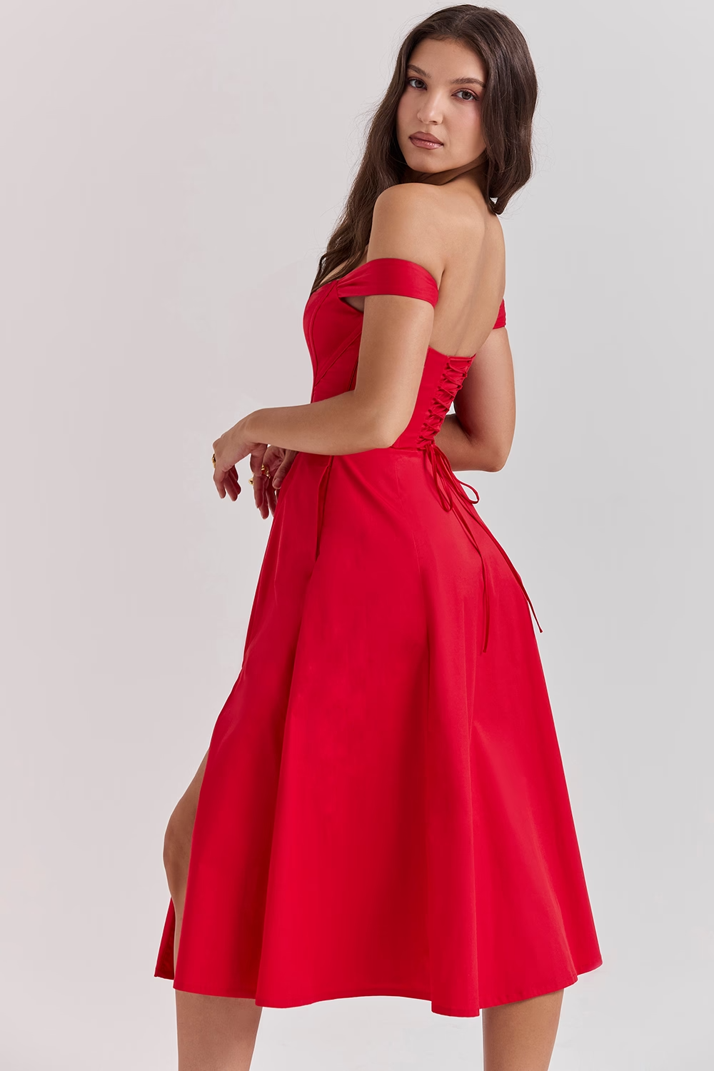 Lina | Dames Midi Jurk - Elegante Bloemenprint, Flatterend Silhouet 8