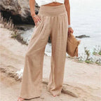 Linnen Broek Dames Met Wijde Pijpen | Flared Pantalon 3