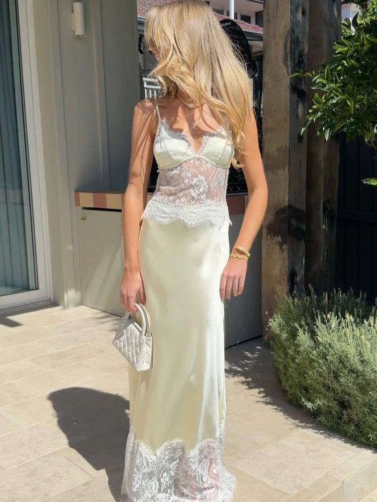 Lora | Dames Gala Jurk - Luxe Satijn en Kant, Off-Shoulder Design 2