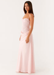 Lysandra | Dames Lange Jurk - Kanten Corset met Luxe Satijnen Rok 1