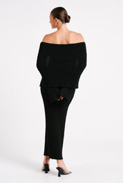 Isaya Maxi-jurk off-shoulder bouclé voor dames